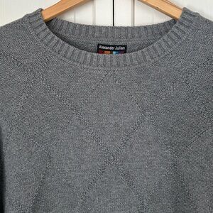 Alexander Julian Colours Men’s Size 2XLT Long Sleeve Argyle Crew Neck Sweater